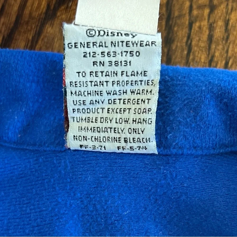 Vintage Mickey’s Stuff For Kids Blue Collared Pajama Top Only Size 5 PJs Blue
